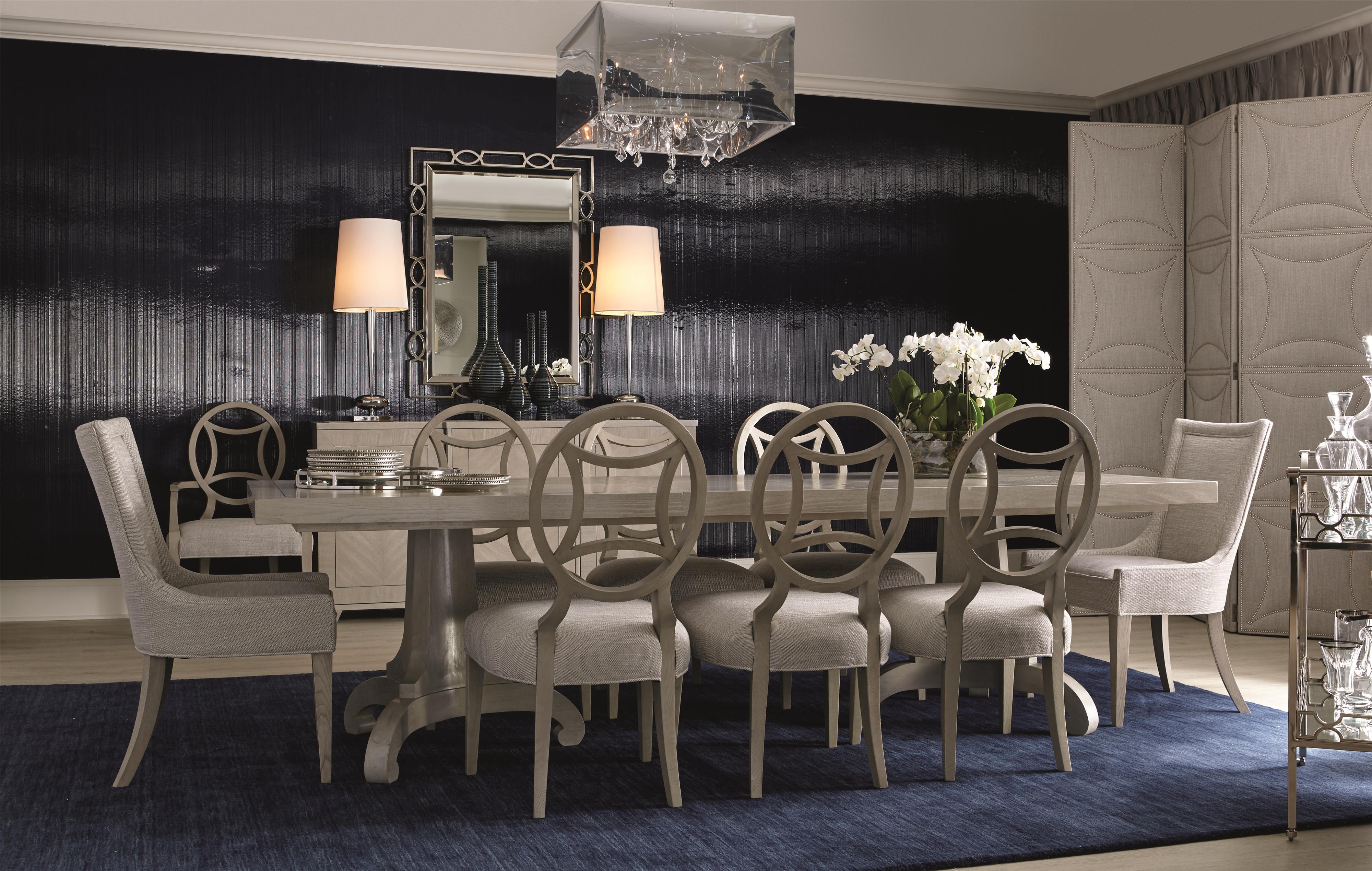 Bernhardt Criteria 9 Piece Dining Set with Upholstered End Chairs